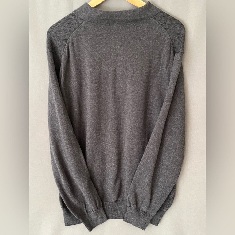 JOE Joseph Abboud Men's L Charcoal Preppy Pullover Sweater - Picture 3 of 6
